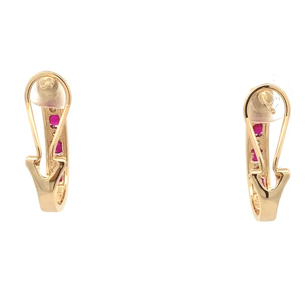 ESTATE RUBY AND DIAMOND HOOPS Image 3 Z's Fine Jewelry Peoria, AZ