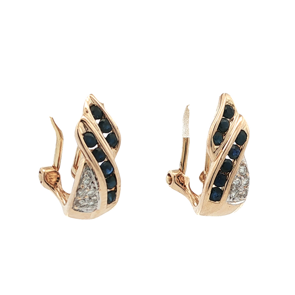 ESTATE 14KT YELLOW GOLD OMEGA HOOP EARRINGS Image 2 Z's Fine Jewelry Peoria, AZ