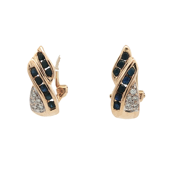 ESTATE 14KT YELLOW GOLD OMEGA HOOP EARRINGS Z's Fine Jewelry Peoria, AZ