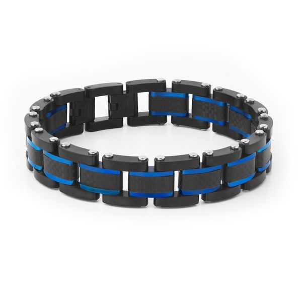STAINLESS STEEL & CARBON FIBRE BRACELET Z's Fine Jewelry Peoria, AZ