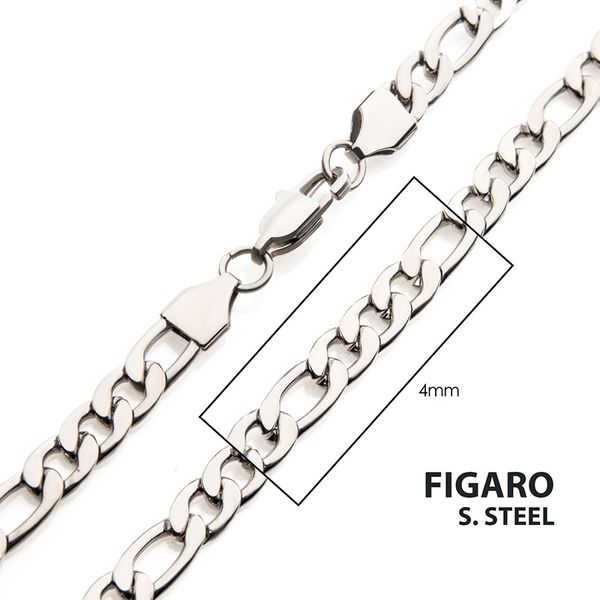 4mm Steel Figaro Chain Necklace Z's Fine Jewelry Peoria, AZ