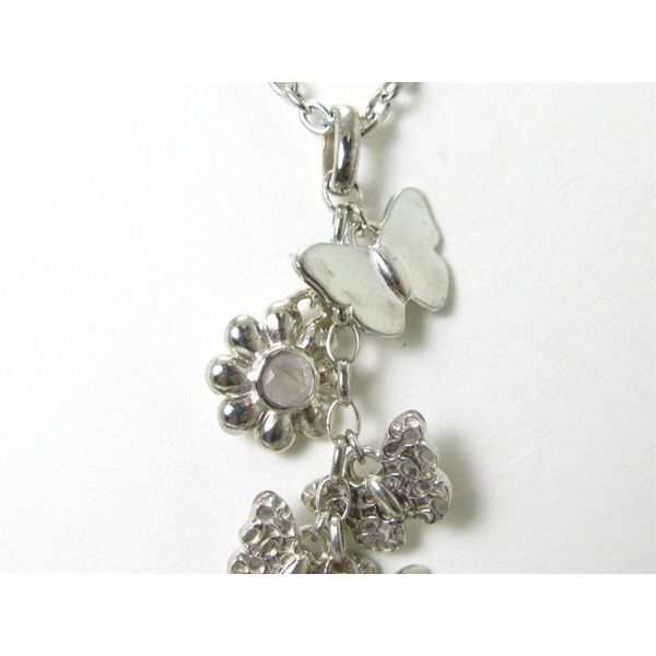 925 Sterling Silver Flower Butterfly Oval Personalized Photo Locket Necklace Charm Pendant
