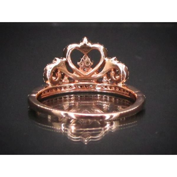 Estate 10k Rose Gold Natural .33ctw Diamond Tiara Disney Band Ring 3.3g i6999 Image 4 Estate Jewelers Toledo, OH