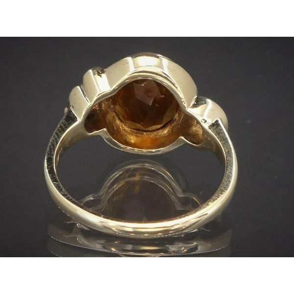Antique 10k Yellow Gold Natural Citrine Intaglio Ladies Ring 4.3g i7704 Image 3 Estate Jewelers Toledo, OH