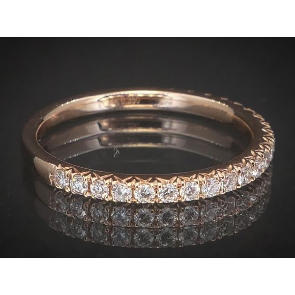 NEW 14k Rose Gold 1.5mm Natural .35ctw Diamond Ladies Band Ring 1.9g i8468 Image 2 Estate Jewelers Toledo, OH