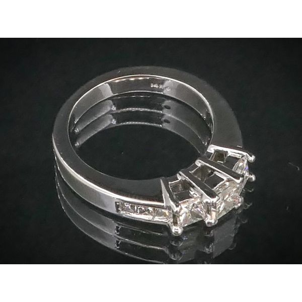 Estate 14k White Gold Princess Cut 1.00ctw Diamond Engagement Ring 4.7g i10292 Image 2 Estate Jewelers Toledo, OH