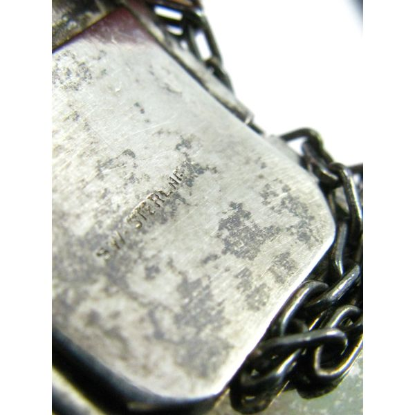 Antique Victorian Sterling Silver Floral Hinged Bangle Bracelet 31g i10933 Image 4 Estate Jewelers Toledo, OH