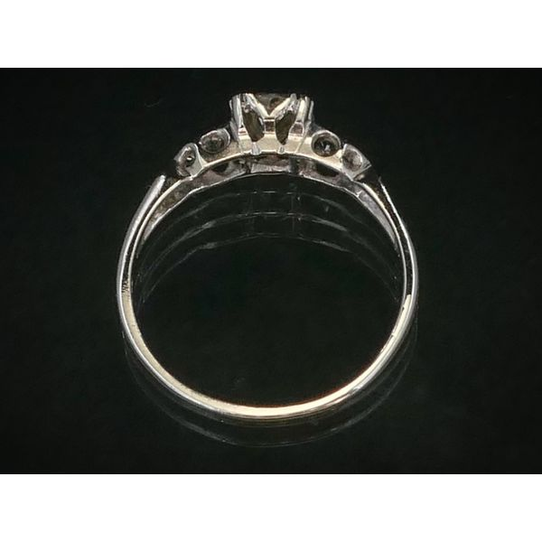 Antique Platinum Round Cut Natural .73tw Diamond Engagement Ring 2.6g i11076 Image 3 Estate Jewelers Toledo, OH