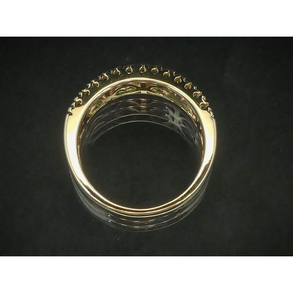 Estate 14k Yellow Gold EFFY Natural Emerald & Diamond Band Ring 4.9g i11414 Image 3 Estate Jewelers Toledo, OH