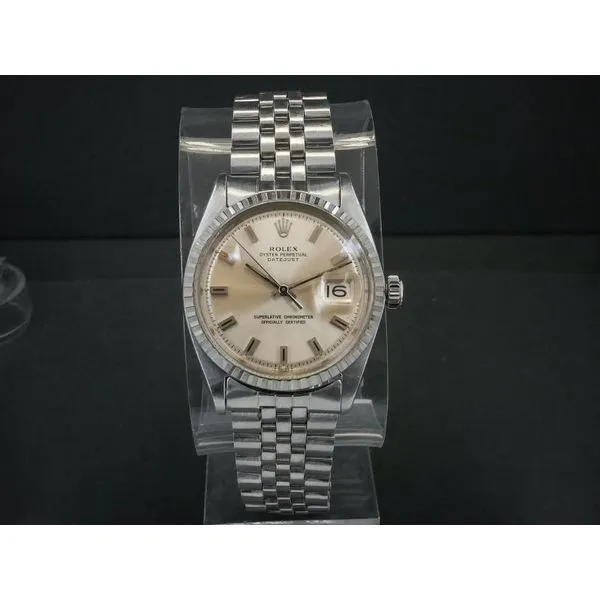 Vintage 1968 Stainless Rolex DateJust Cream Dial 1603 Mens Watch i11485