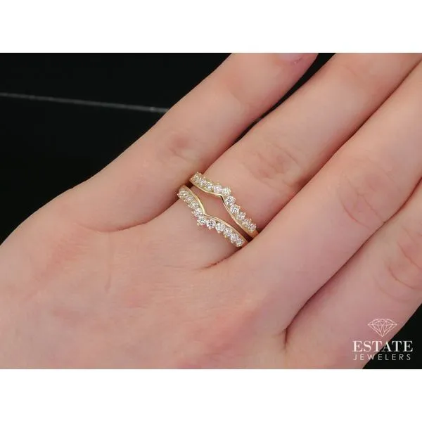 14K Yellow Gold Diamond Ring Guard