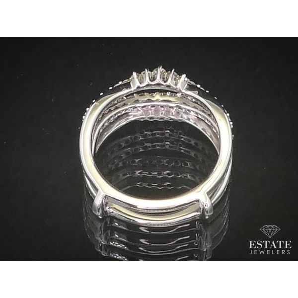 NEW 14k White Gold Natural .50ctw Diamond Wedding Ring Guard Jacket 4.7g i12213 Image 3 Estate Jewelers Toledo, OH