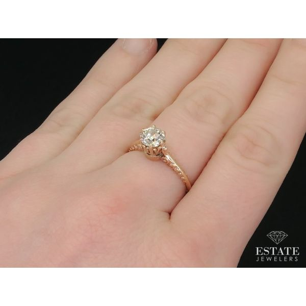 Solitaire Filigree Ring Without Stone In 14K White Gold