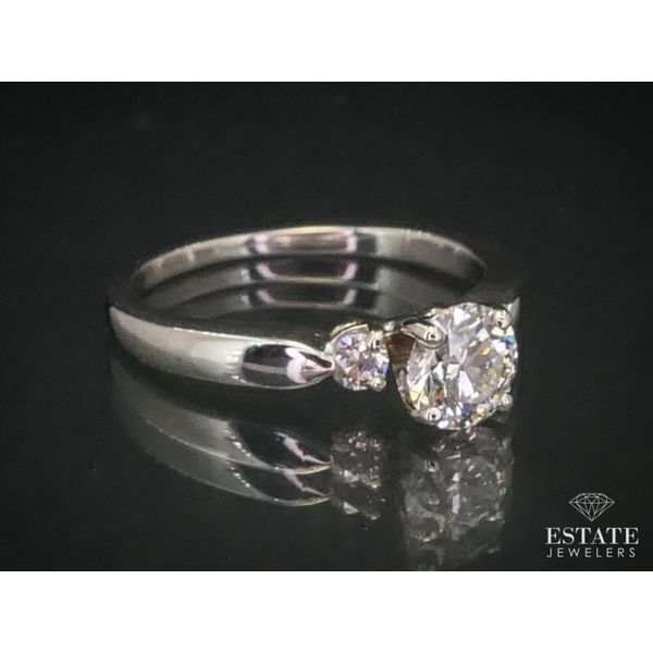 Estate Palladium Round Natural .70ctw Diamond Engagement Ring 2.5g i12357 Image 2 Estate Jewelers Toledo, OH