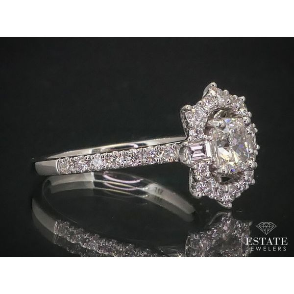 14k White Gold GIA Cushion Cut 1.35ctw Diamond Engagement Ring 3.4g i12498 Image 2 Estate Jewelers Toledo, OH