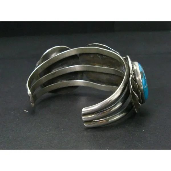 Vintage Wide All Sterling Silver Cuff Bracelet 6.5, Signed Navajo Native  American Jewelry Women's