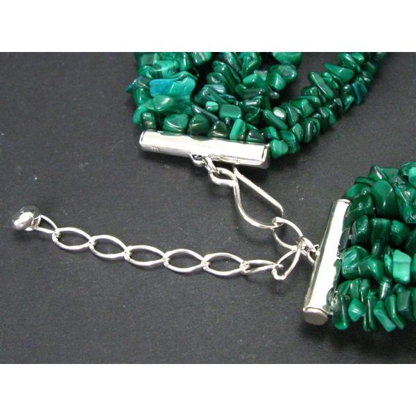 Sterling Silver Jay King Mine Finds Malachite Beaded Necklace 315g i12796 Image 3 Estate Jewelers Toledo, OH