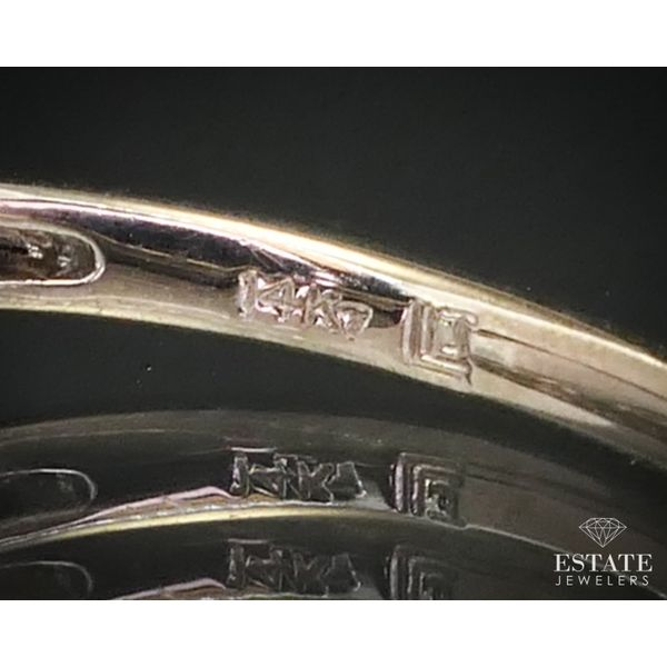14k White Gold Round Natural .35ctw Diamond Halo Engagement Ring 2.6g i12733 Image 4 Estate Jewelers Toledo, OH