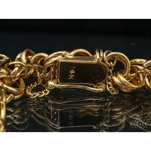 Estate 18K Yellow Gold 11 Charm Bracelet