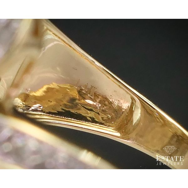 Estate 14K Yellow Gold 1ctw Diamond Freeform Crossover Band Ring 4.5g i12855 Image 5 Estate Jewelers Toledo, OH