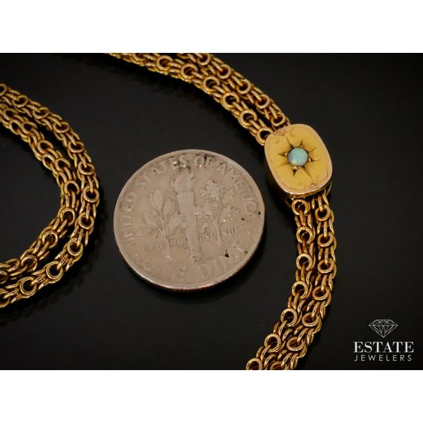 Antique - Victorian Gold Filled - Original Five Enamel Charms Coordina