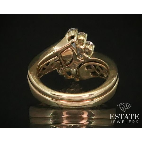 14k Yellow Gold Marquise Cut 1.10ctw Diamond Wedding Set 7.1g i11242 Image 4 Estate Jewelers Toledo, OH