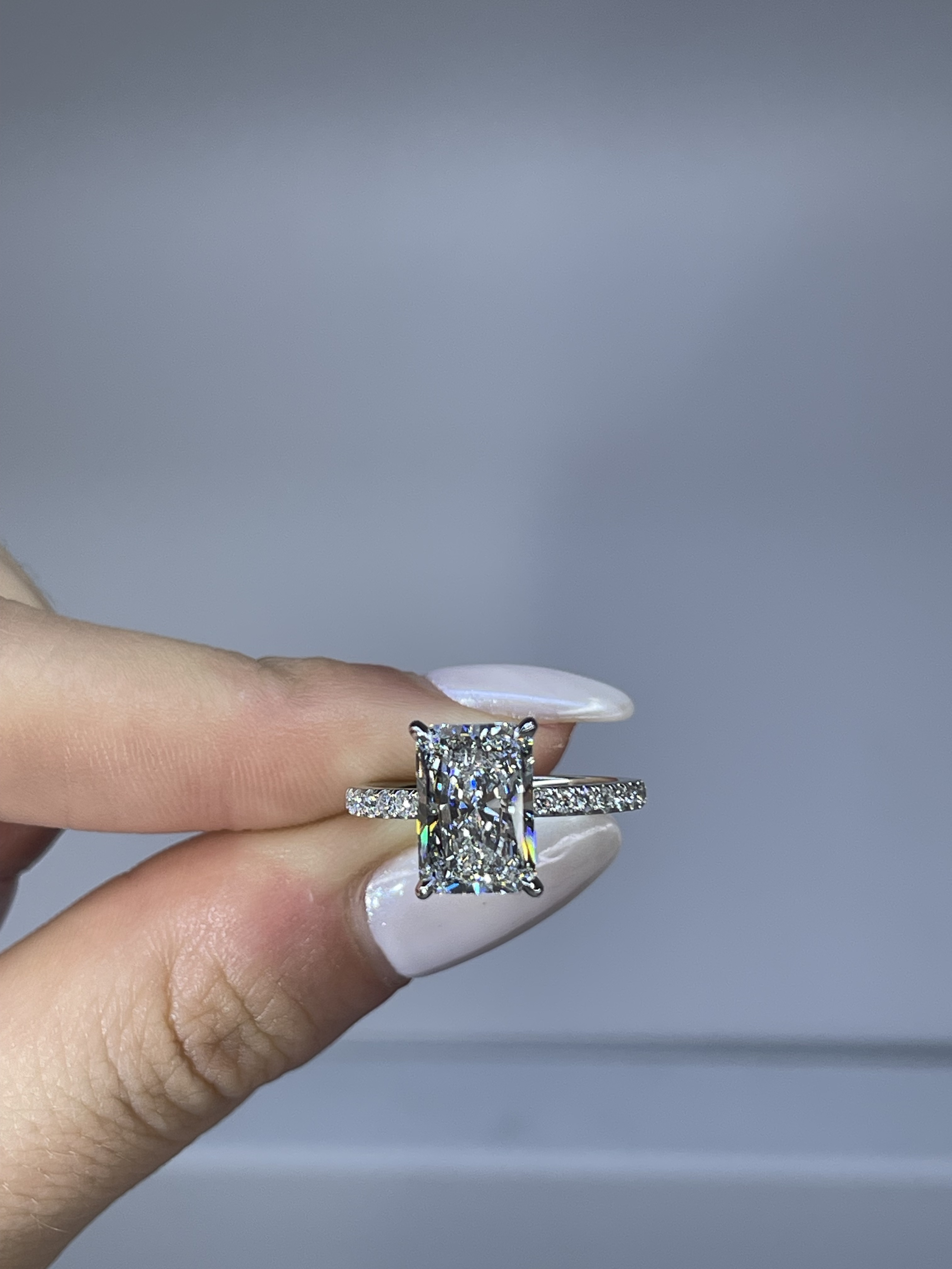 3.07ct E VS1 Radiant "Maya" Engagement Ring Image 4 Forever Diamonds New York, NY