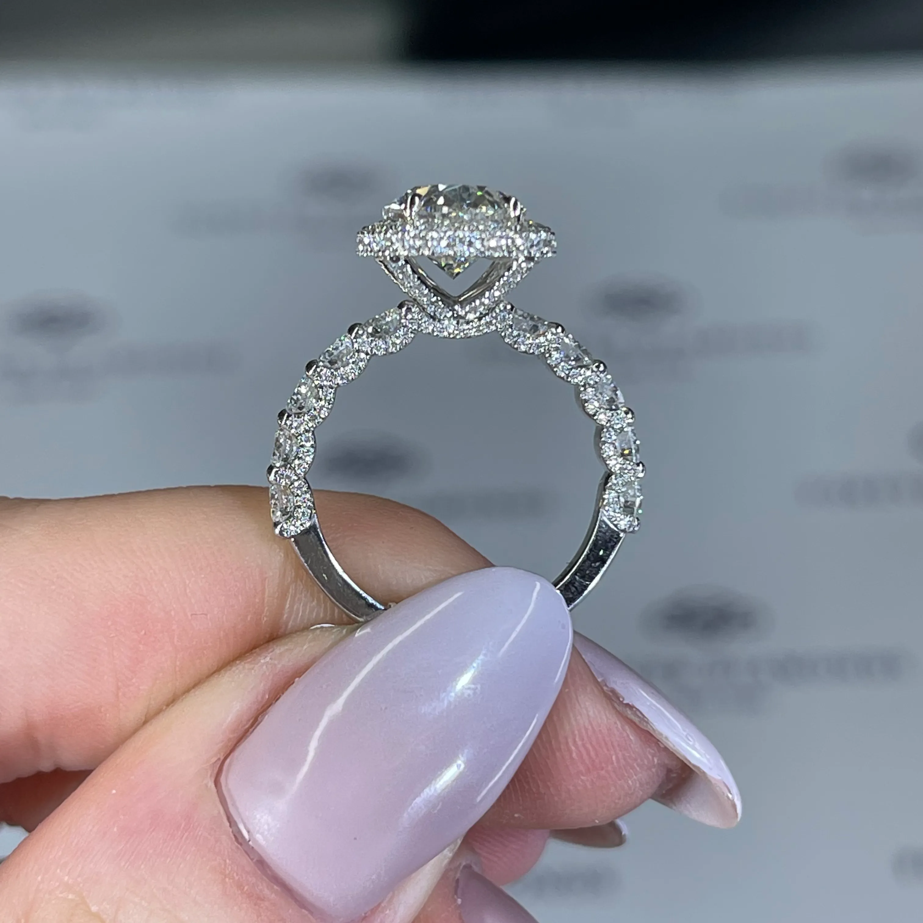 Oval Violet DENGR05017OV PL Engagement Rings Forever Diamonds New York NY