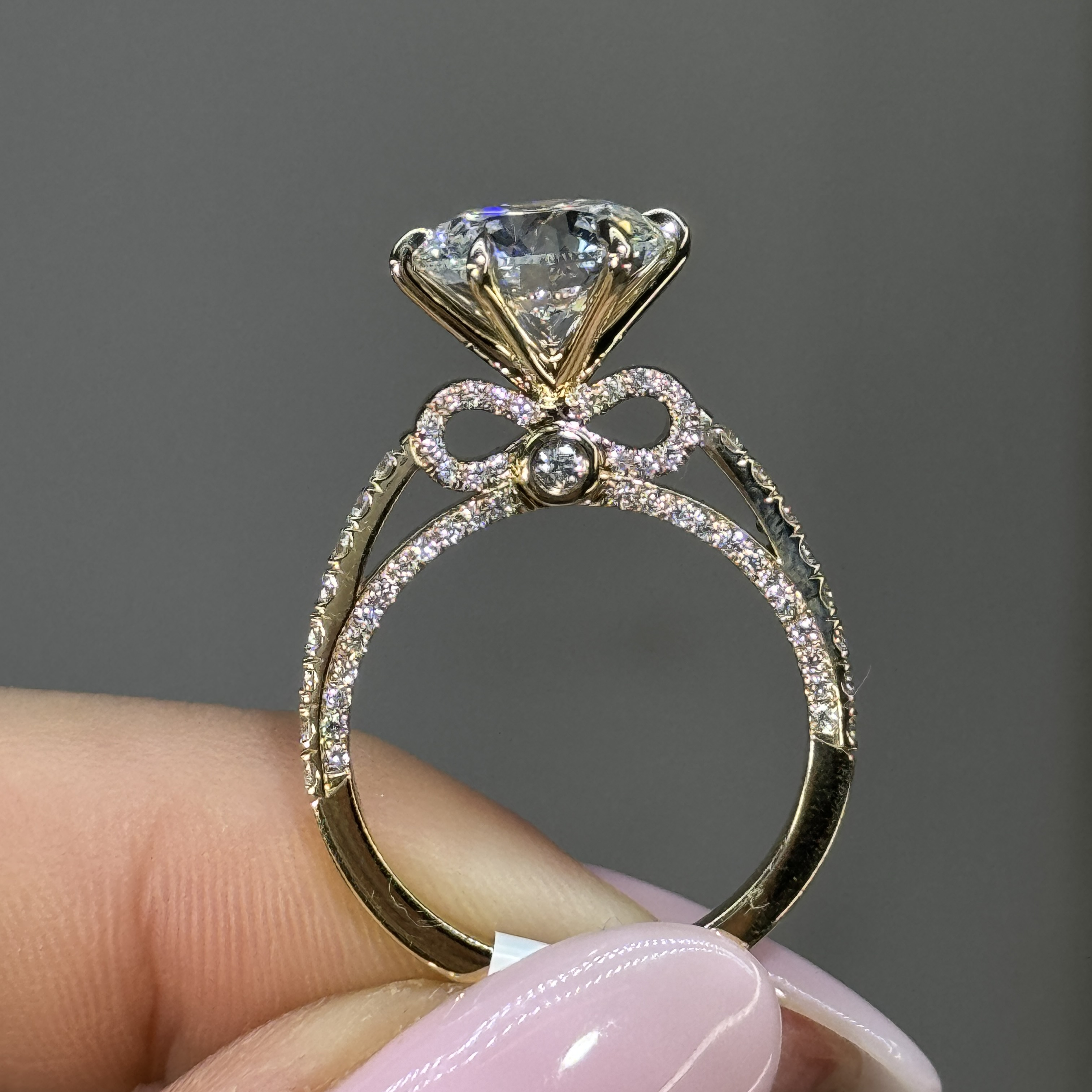 3.01ct Knot Engagement Ring Image 2 Forever Diamonds New York, NY