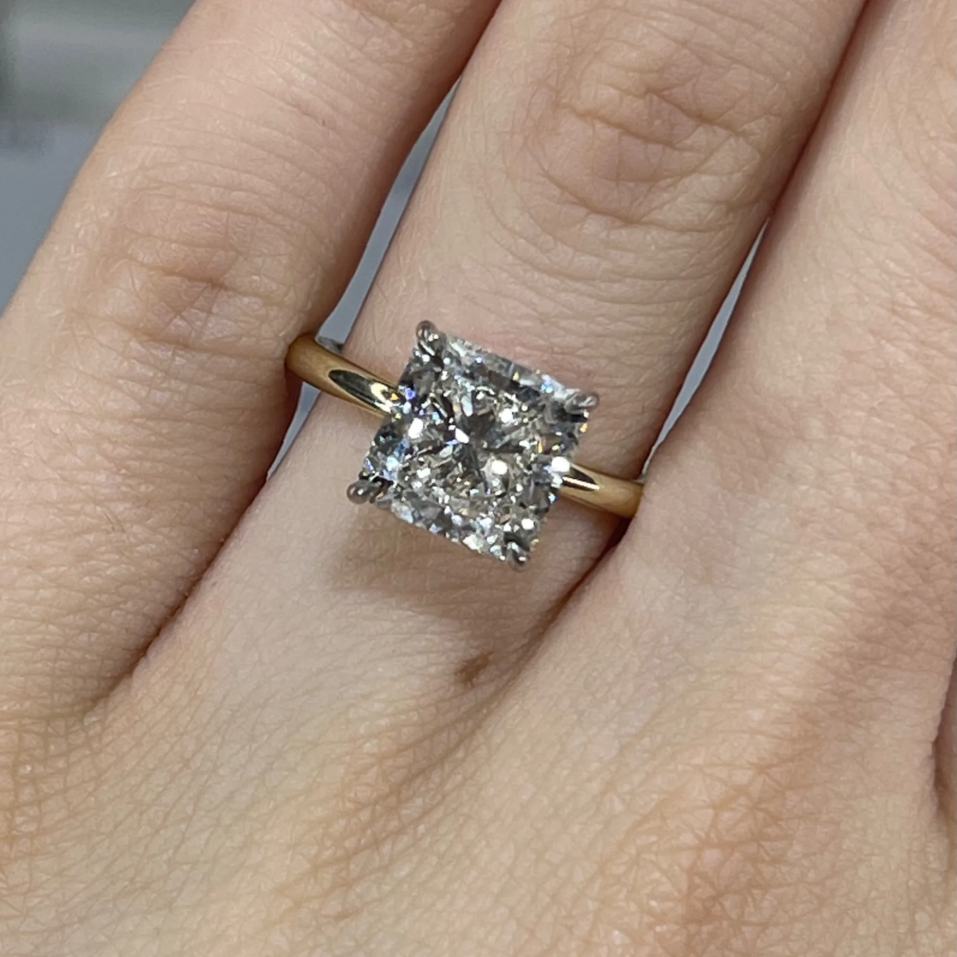 Square Radiant Cut Engagement Rings