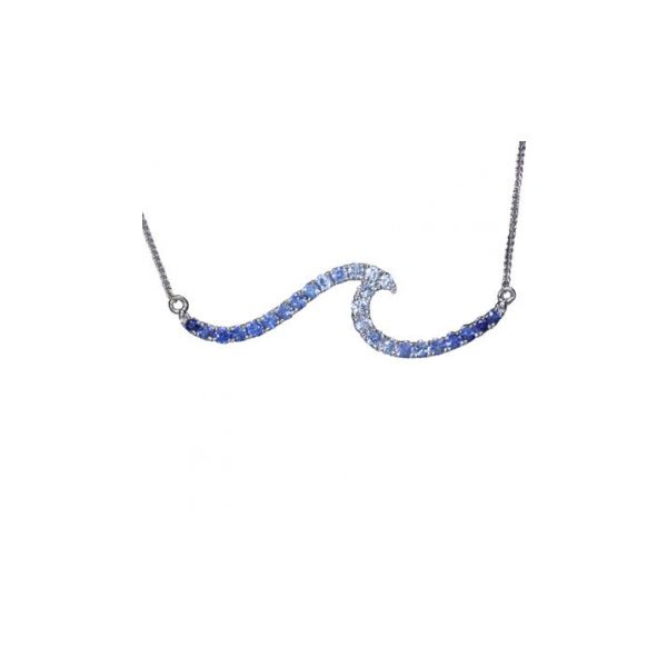 Sapphire Wave Line Necklace Stephen Gallant Jewelers Orleans, MA