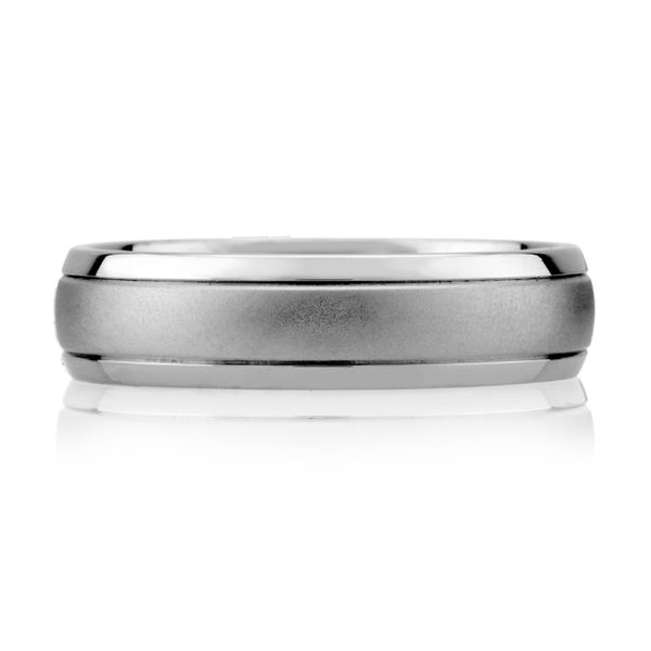 Classic Brushed and Bright Finish Combination Men's Ring Image 2 Rasmussen Diamonds Mount Pleasant, WI