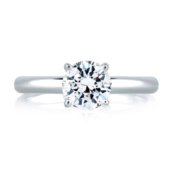 Two Tone Round Cut Diamond Engagement Ring Image 2 Hannoush Jewelers, Inc. Albany, NY