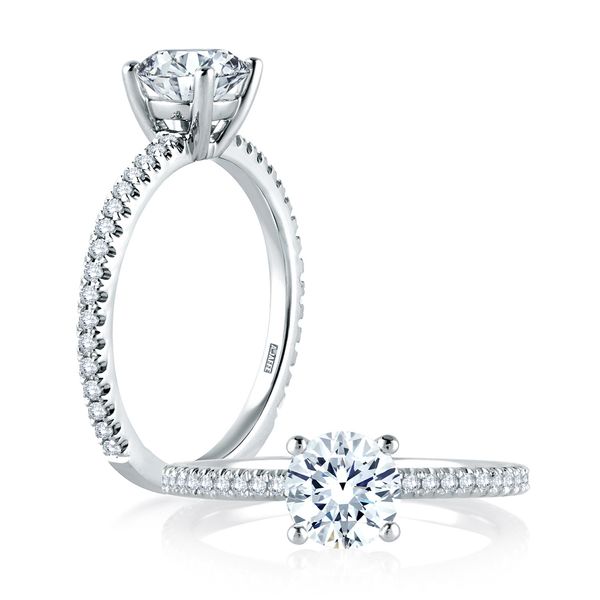 Classic Micro Pave Engagement Ring Von's Jewelry, Inc. Lima, OH