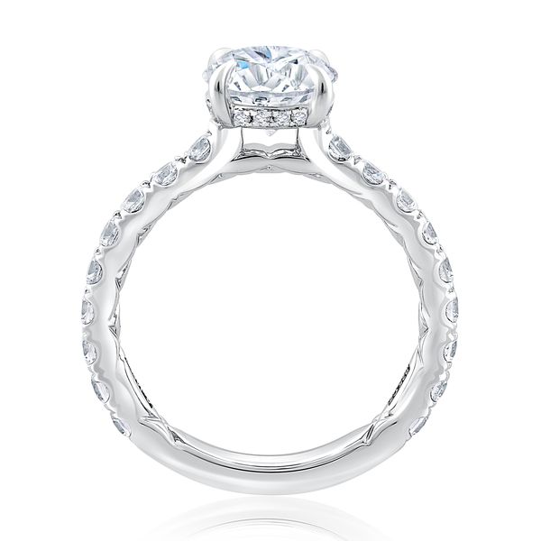 Statement Round Diamond Center Engagement Ring Image 3 Von's Jewelry, Inc. Lima, OH