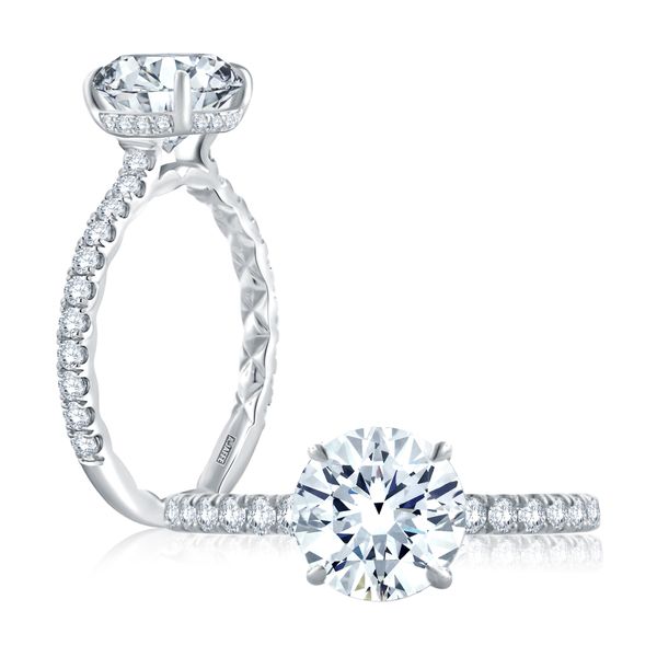 Statement Round Quilted Engagement Ring Baxter's Fine Jewelry Warwick, RI