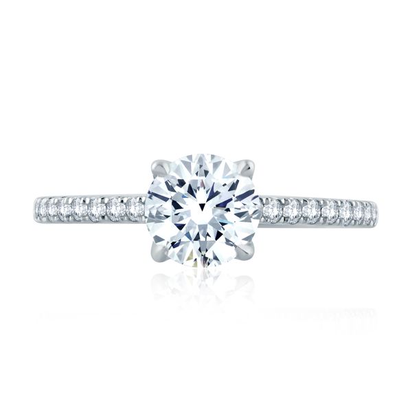 Round Center Draped Gallery Solitaire Engagement Ring Image 2 Mark Allen Jewelers Santa Rosa, CA