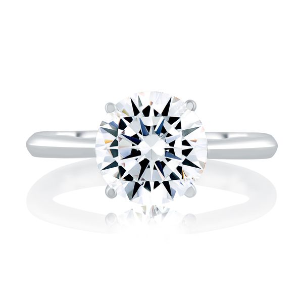 Solitaire Engagement Ring with Surprise Diamonds Image 2 Natale Jewelers Sewell, NJ