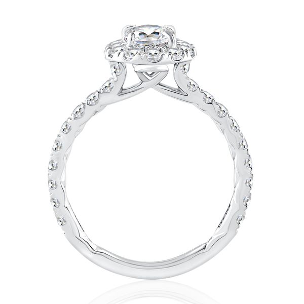 Pear Shaped Halo Diamond Engagement Ring Image 3 Baxter's Fine Jewelry Warwick, RI