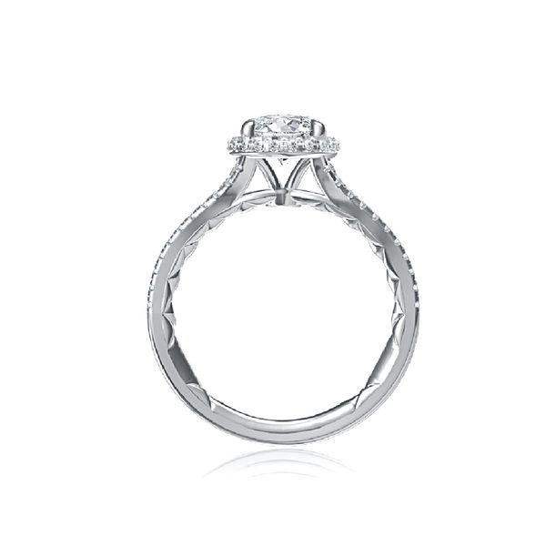Pear Shaped Double Halo Diamond Engagement Ring Image 3 Natale Jewelers Sewell, NJ