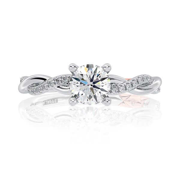 Twisted Shank Diamond Engagement Ring Image 2 Hannoush Jewelers, Inc. Albany, NY