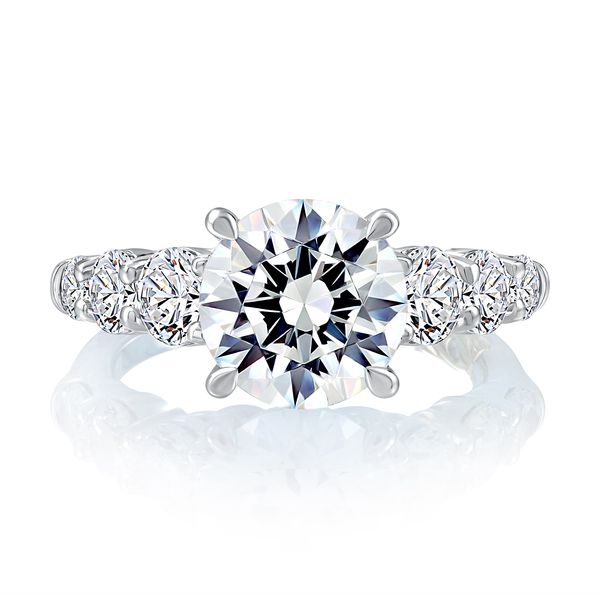 Seven Stone Round Diamond Engagement Ring Image 2 Von's Jewelry, Inc. Lima, OH