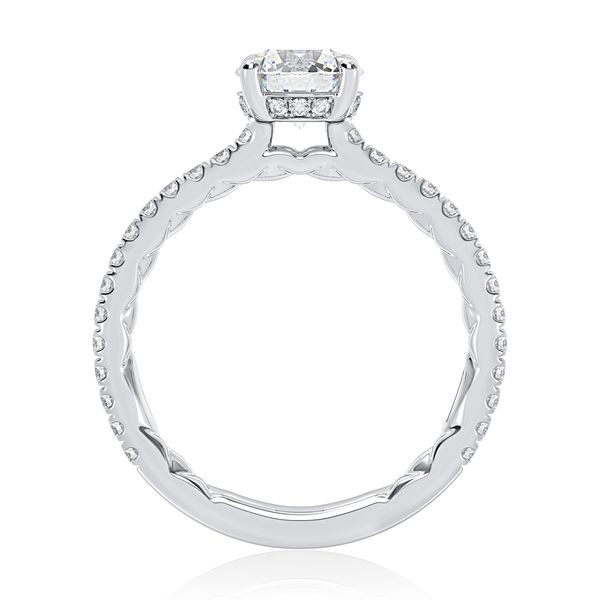 Solitaire Bezel Round Cut Diamond Engagement Ring Image 3 Natale Jewelers Sewell, NJ