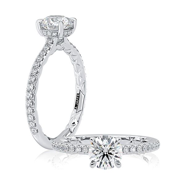 Solitaire Bezel Round Cut Diamond Engagement Ring Hannoush Jewelers, Inc. Albany, NY