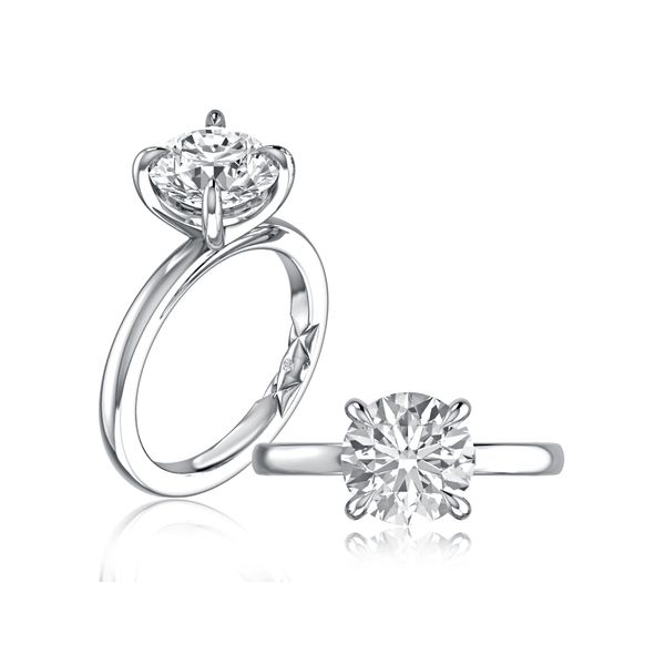 Four Claw Prongs Solitaire Classic Round Diamond Engagement Ring Molinelli's Jewelers Pocatello, ID