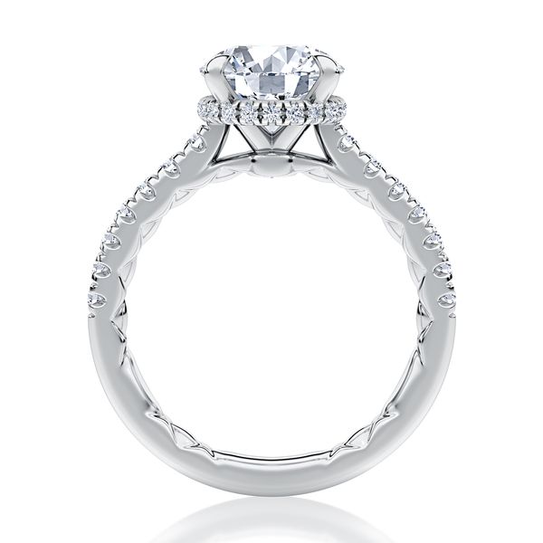 Four Claw Prongs Classic Round Diamond Engagement Ring Image 3 Baxter's Fine Jewelry Warwick, RI