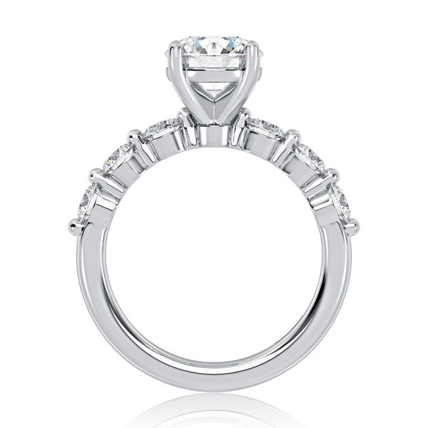 Seven Stone Round Diamond Engagement Ring Image 3 Baxter's Fine Jewelry Warwick, RI