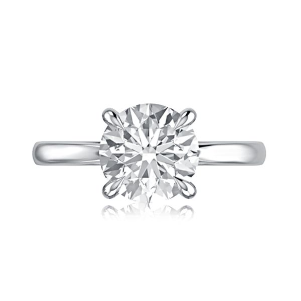 Solitaire Round Diamond Engagement Ring with Signature Shank™ Image 2 Baxter's Fine Jewelry Warwick, RI