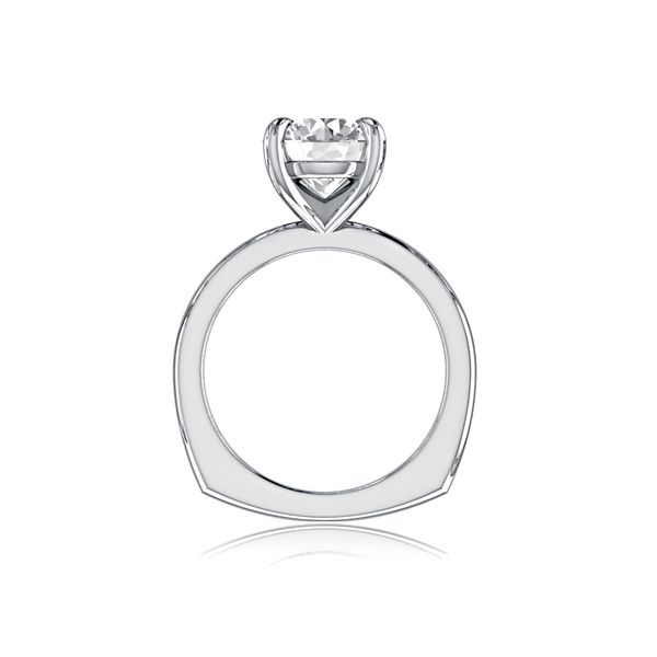 Solitaire Round Diamond Engagement Ring with Signature Shank™ Image 3 Hannoush Jewelers, Inc. Albany, NY
