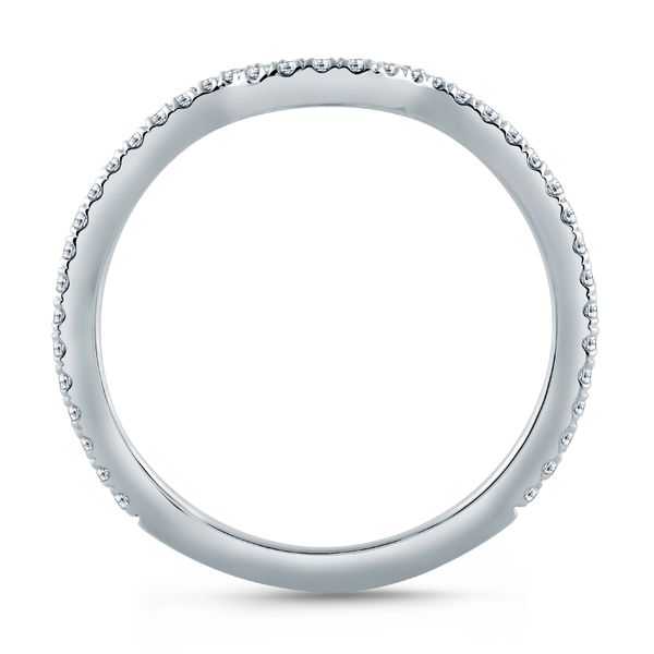 Delicate French Pave Contour Band Image 3 Hannoush Jewelers, Inc. Albany, NY